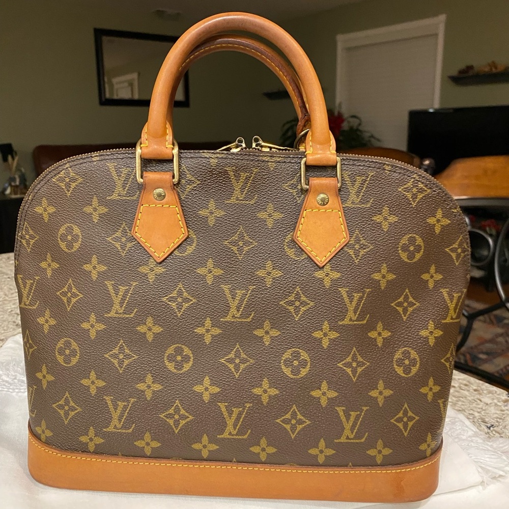 Louis Vuitton Brown Monogram PM Alma Handbag